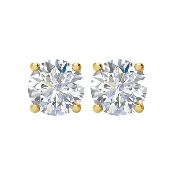Round 4-Prong Stud Earrings Image 2 John E. Koller Jewelry Designs owasso, OK