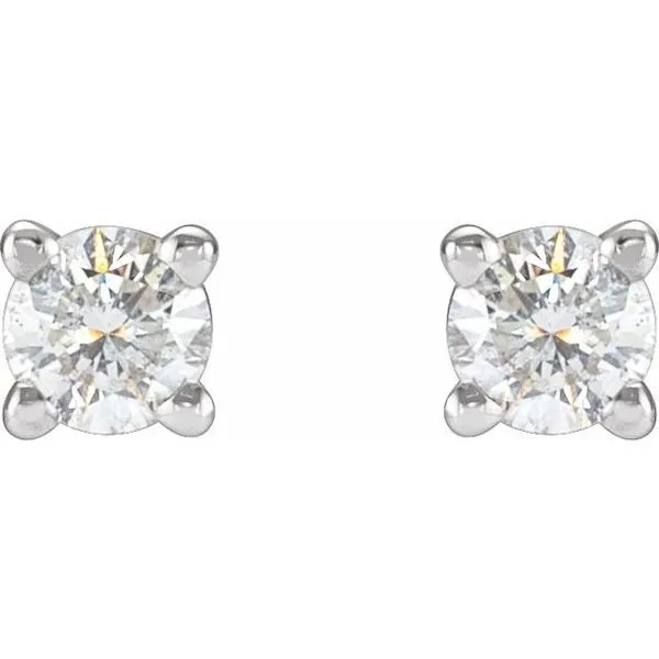 Round 4-Prong Stud Earrings Image 2 Henry B. Ball Jewelers Canton, OH