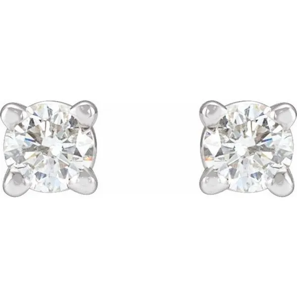Round 4-Prong Stud Earrings Image 2 Henry B. Ball Jewelers Canton, OH
