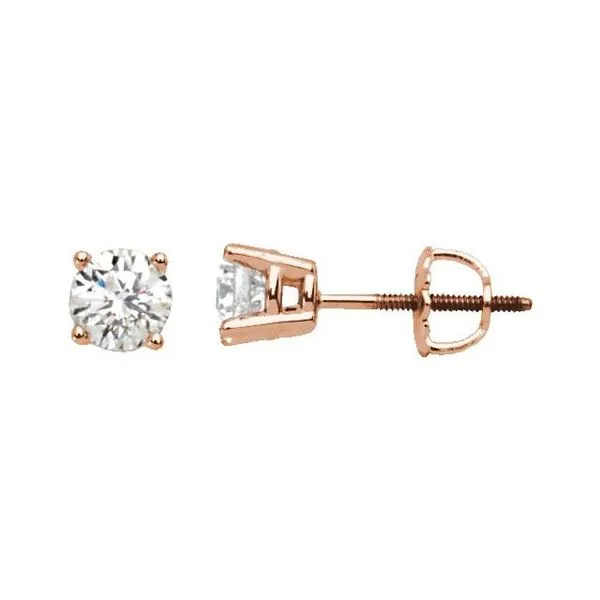Round 4-Prong Stud Earrings D'Errico Jewelry Scarsdale, NY