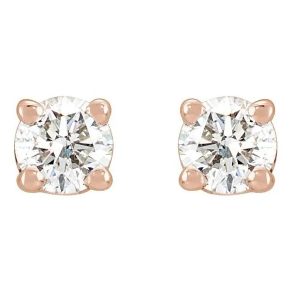 Round 4-Prong Stud Earrings Image 2 D'Errico Jewelry Scarsdale, NY