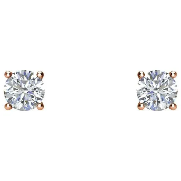 Round 4-Prong Stud Earrings Image 2 Henry B. Ball Jewelers Canton, OH