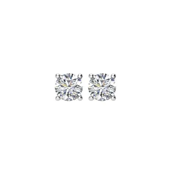 Round 4-Prong Stud Earrings Image 2 Moseley Diamond Showcase Inc Lexington, SC