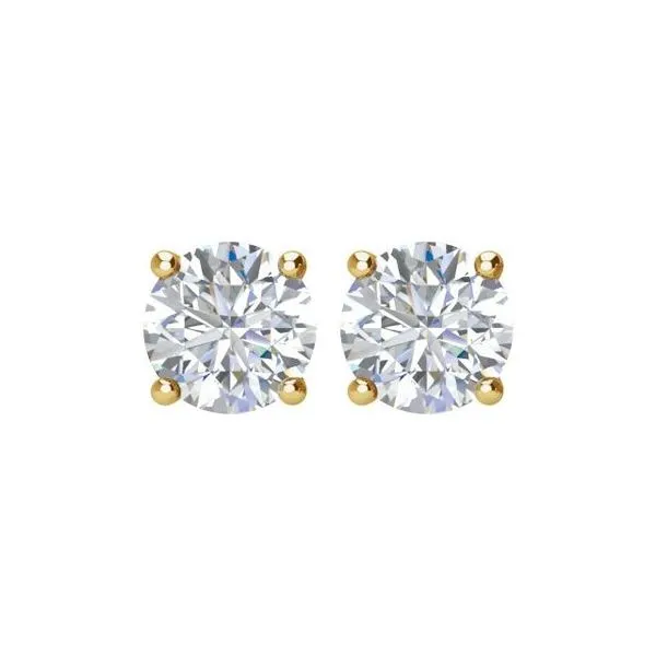 Round 4-Prong Stud Earrings Image 2 Comstock Jewelers Edmonds, WA