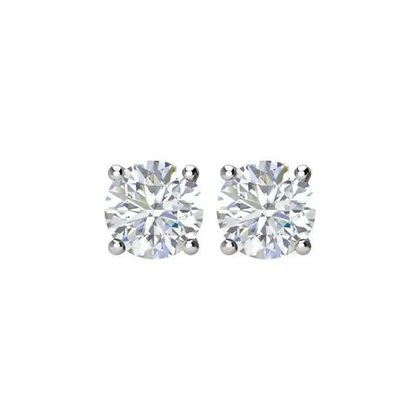 Round 4-Prong Stud Earrings Image 2 Jerald Jewelers Latrobe, PA
