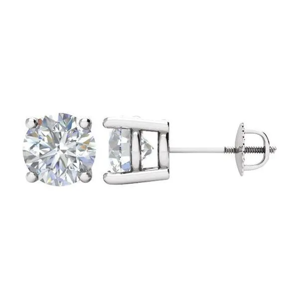 Round 4-Prong Stud Earrings Becky Beck's Jewelry DeKalb, IL