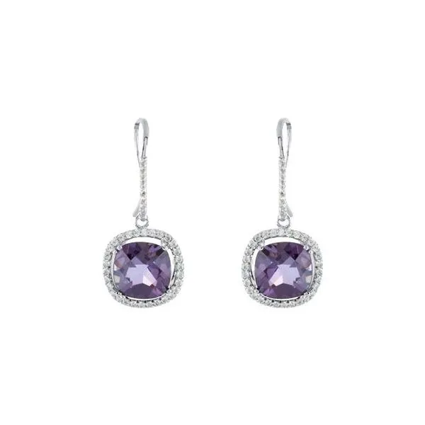 Halo-Style Earrings Image 2 James Wolf Jewelers Mason, OH