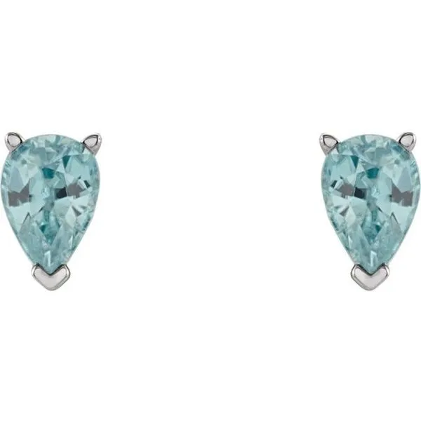 Pear 3-Prong Stud Earrings Image 2 Arnold's Jewelry and Gifts Logansport, IN