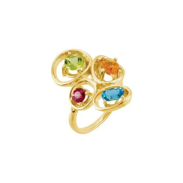 Multi-Gemstone Ring Linwood Custom Jewelers Linwood, NJ