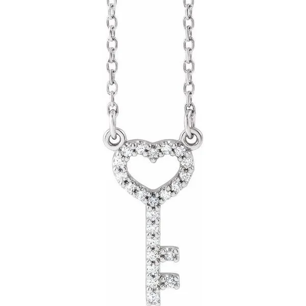 Petite Heart Key Necklace Hart's Jewelers Grants Pass, OR