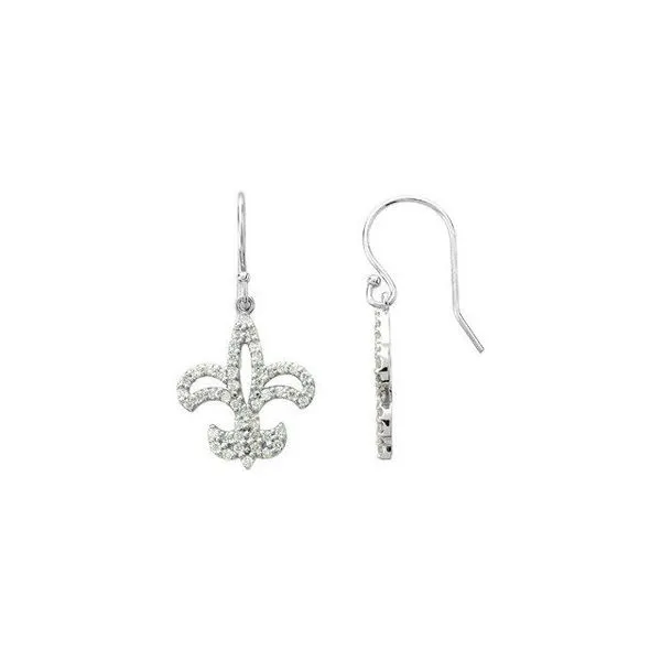 Fleur-de-lis Earrings Linwood Custom Jewelers Linwood, NJ