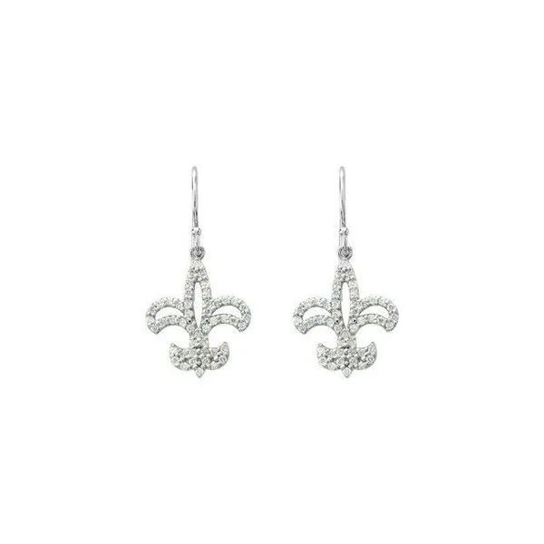 Fleur-de-lis Earrings Image 2 Hart's Jewelers Grants Pass, OR