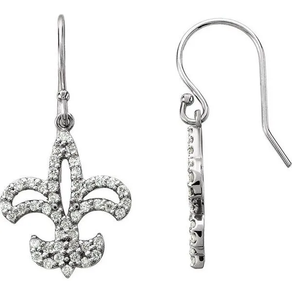 Fleur-de-lis Earrings Image 3 Hart's Jewelers Grants Pass, OR