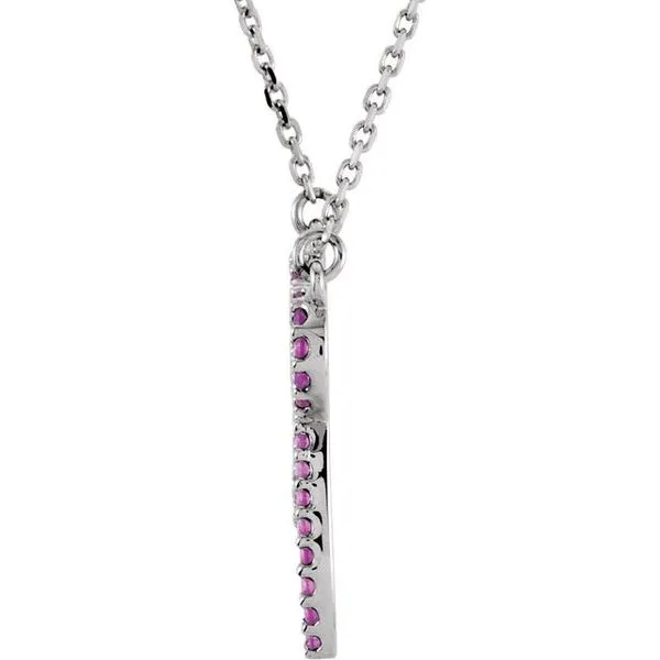 Pink Sapphire Bow Necklace Image 2 Holly's Jewelry Mountain Home, AR