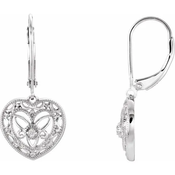 Granulated Filigree Heart Earrings Hart's Jewelers Grants Pass, OR
