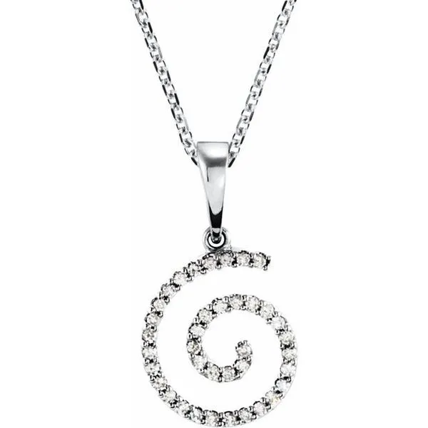 Accented Spiral Necklace Hart's Jewelers Grants Pass, OR