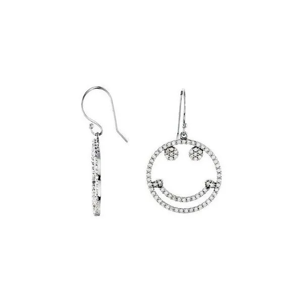 Accented Smiley Face Earrings Hart's Jewelers Grants Pass, OR