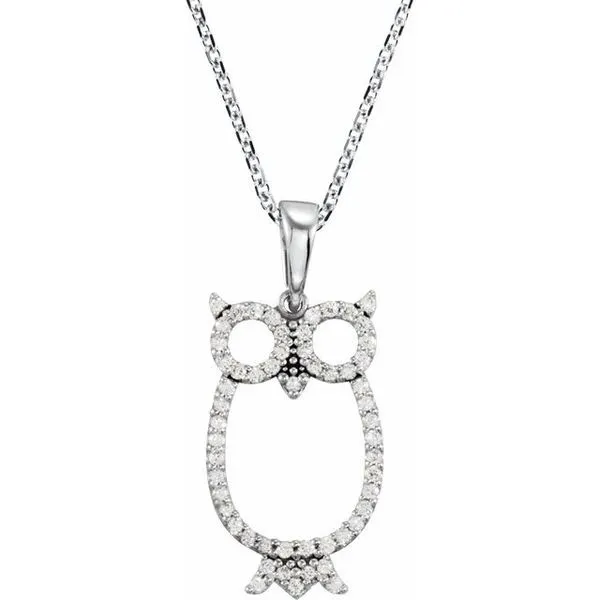 Accented Owl Necklace Hart's Jewelers Grants Pass, OR