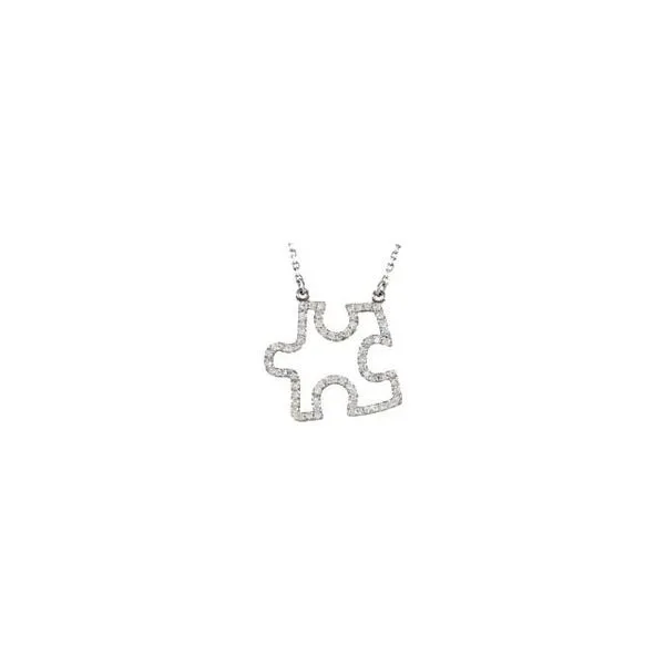 Accented Puzzle Piece Necklace Hopman Jewelers Elkhart, IN