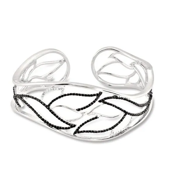 Accented Hinged Cuff Bracelet Image 2 Arnold's Jewelry and Gifts Logansport, IN