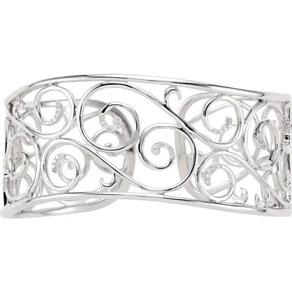 Filigree Scroll Cuff Bracelet Image 2 Hart's Jewelers Grants Pass, OR