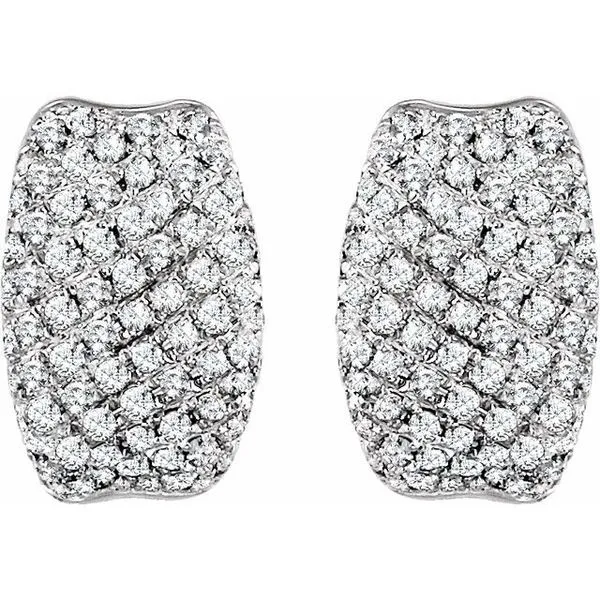 Pavé Hinged Earrings Image 2 Hart's Jewelers Grants Pass, OR
