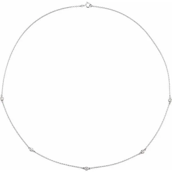 Bezel-Set Station Necklace Valentine's Fine Jewelry Dallas, PA
