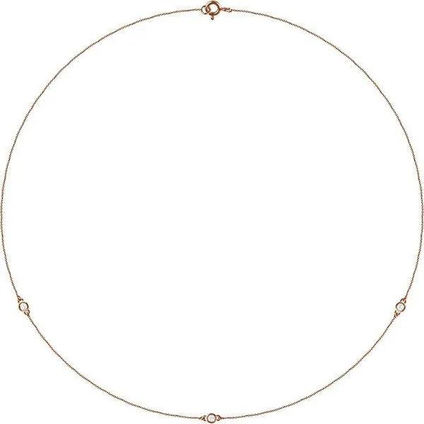 Bezel-Set Station Necklace Hopman Jewelers Elkhart, IN