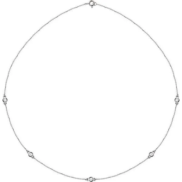 Bezel-Set Station Necklace Valentine's Fine Jewelry Dallas, PA