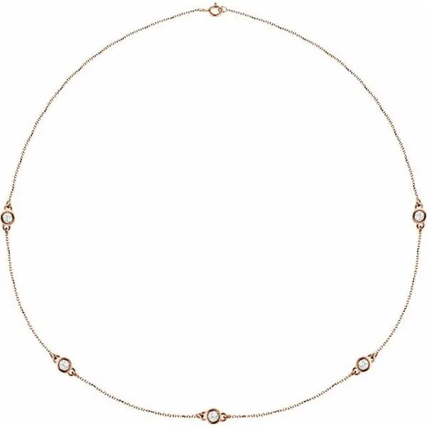 Bezel-Set Station Necklace Northwood Jewelers Northwood, OH