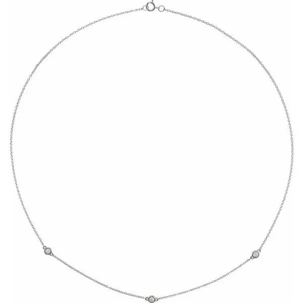 Bezel-Set Station Necklace Hopman Jewelers Elkhart, IN