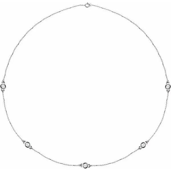 Bezel-Set Station Necklace Austin's Fine Diamonds & Jewelry Lyndhurst, NJ