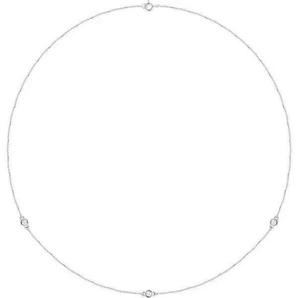 Bezel-Set Station Necklace Hopman Jewelers Elkhart, IN