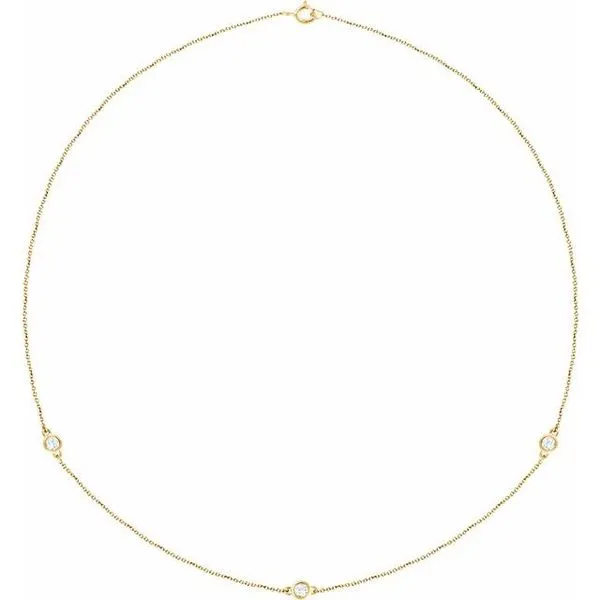 Bezel-Set Station Necklace Shipley's Fine Jewelry Hampstead, MD