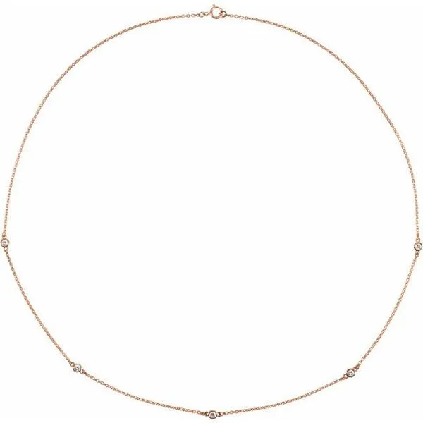 Bezel-Set Station Necklace Hopman Jewelers Elkhart, IN