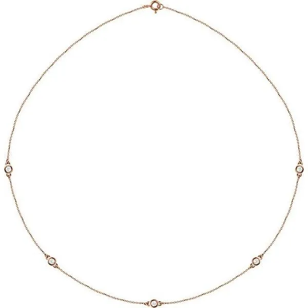 Bezel-Set Station Necklace Northwood Jewelers Northwood, OH