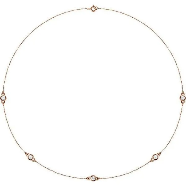 Bezel-Set Station Necklace Avitabile Fine Jewelers Hanover, MA