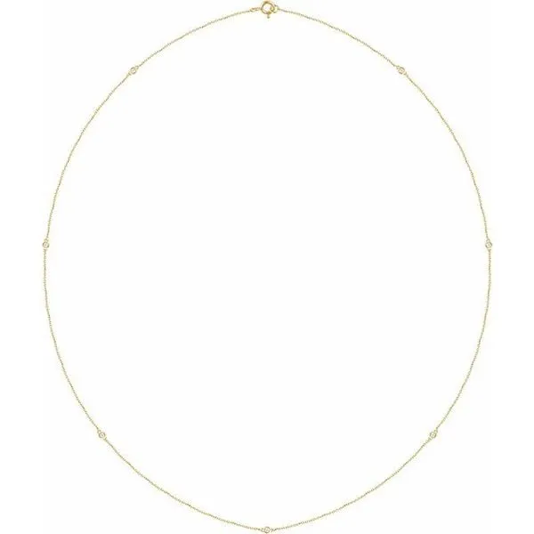 Bezel-Set Station Necklace Hopman Jewelers Elkhart, IN