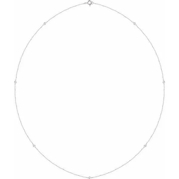 Bezel-Set Station Necklace Northwood Jewelers Northwood, OH
