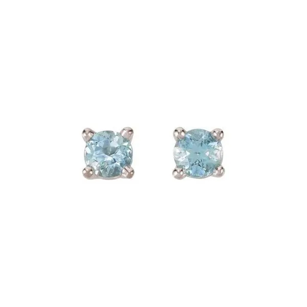 Round 4-Prong Stud Earrings Image 2 Long Jewelers Chesapeake, VA