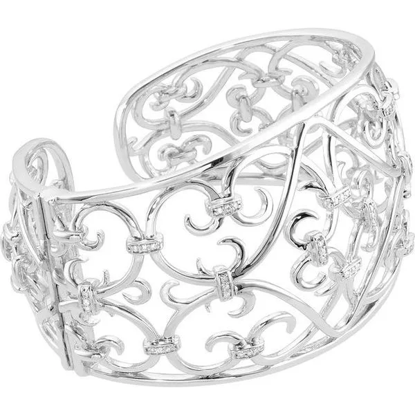 Filigree Scroll Cuff Bracelet Image 2 Hart's Jewelers Grants Pass, OR