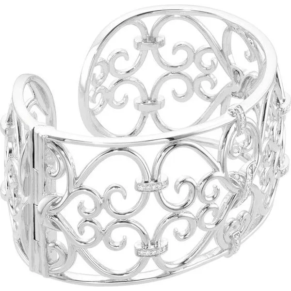 Filigree Scroll Cuff Bracelet Image 2 Arnold's Jewelry and Gifts Logansport, IN