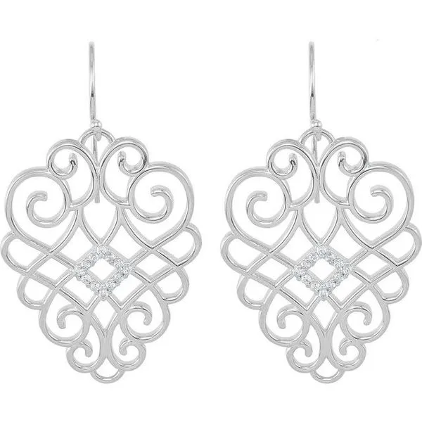 Filigree Scrolls Earrings Image 2 Hart's Jewelers Grants Pass, OR