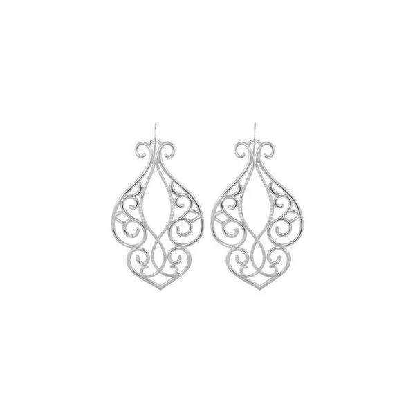 Filigree Scroll Earrings Image 2 Long Jewelers Chesapeake, VA