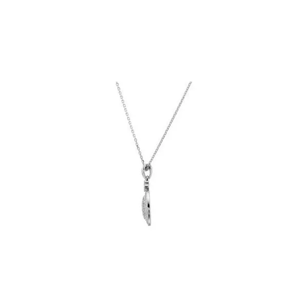 Halo-Style Cluster Necklace Image 2 M. J. Thomas Jewelers, Ltd. Stratford, CT