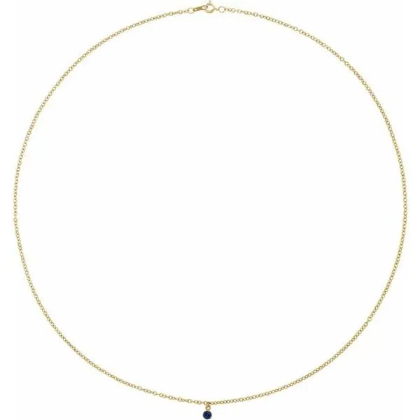 Bezel-Set Solitaire Necklace Hopman Jewelers Elkhart, IN