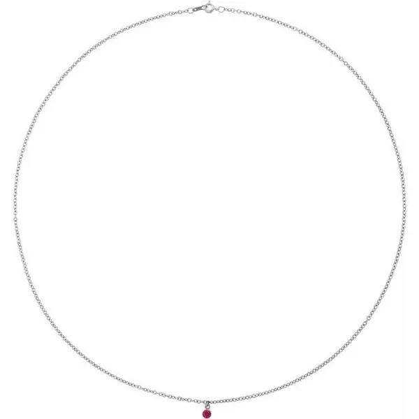 Bezel-Set Solitaire Necklace Comstock Jewelers Edmonds, WA