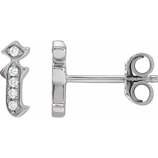 Accented Gothic Initial Earrings Holly's Jewelry Mountain Home, AR