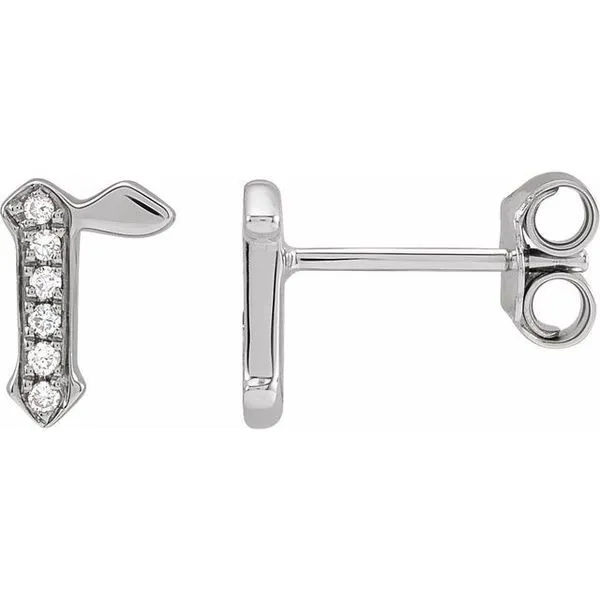 Accented Gothic Initial Earrings Henry B. Ball Jewelers Canton, OH