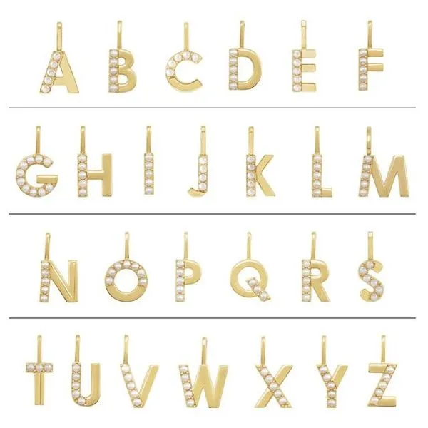 Pearl Initial Charm/Pendant Image 3 Gysbers Jewelry Waupun, WI